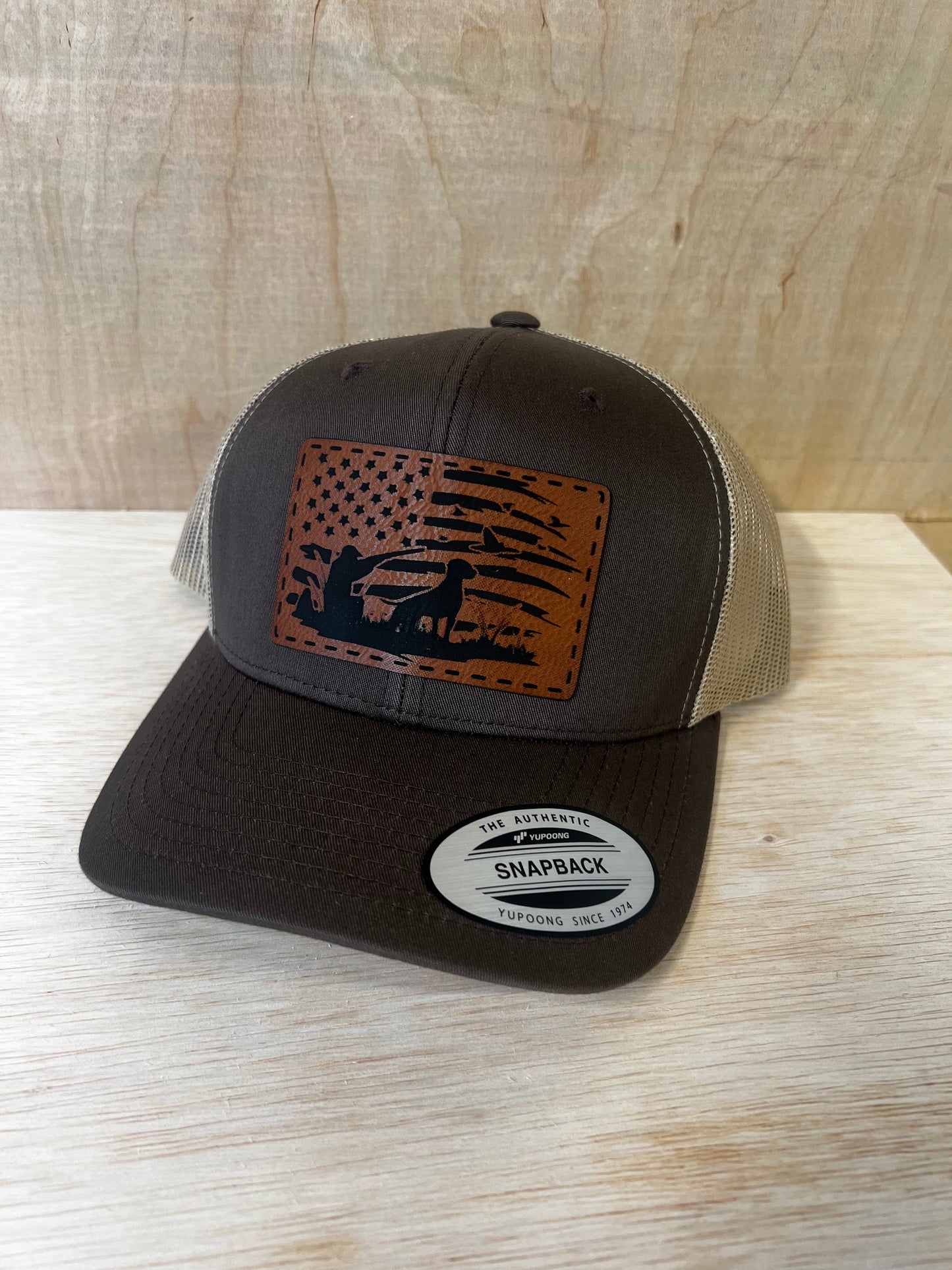 Duck Hunting Leather Patch Hat